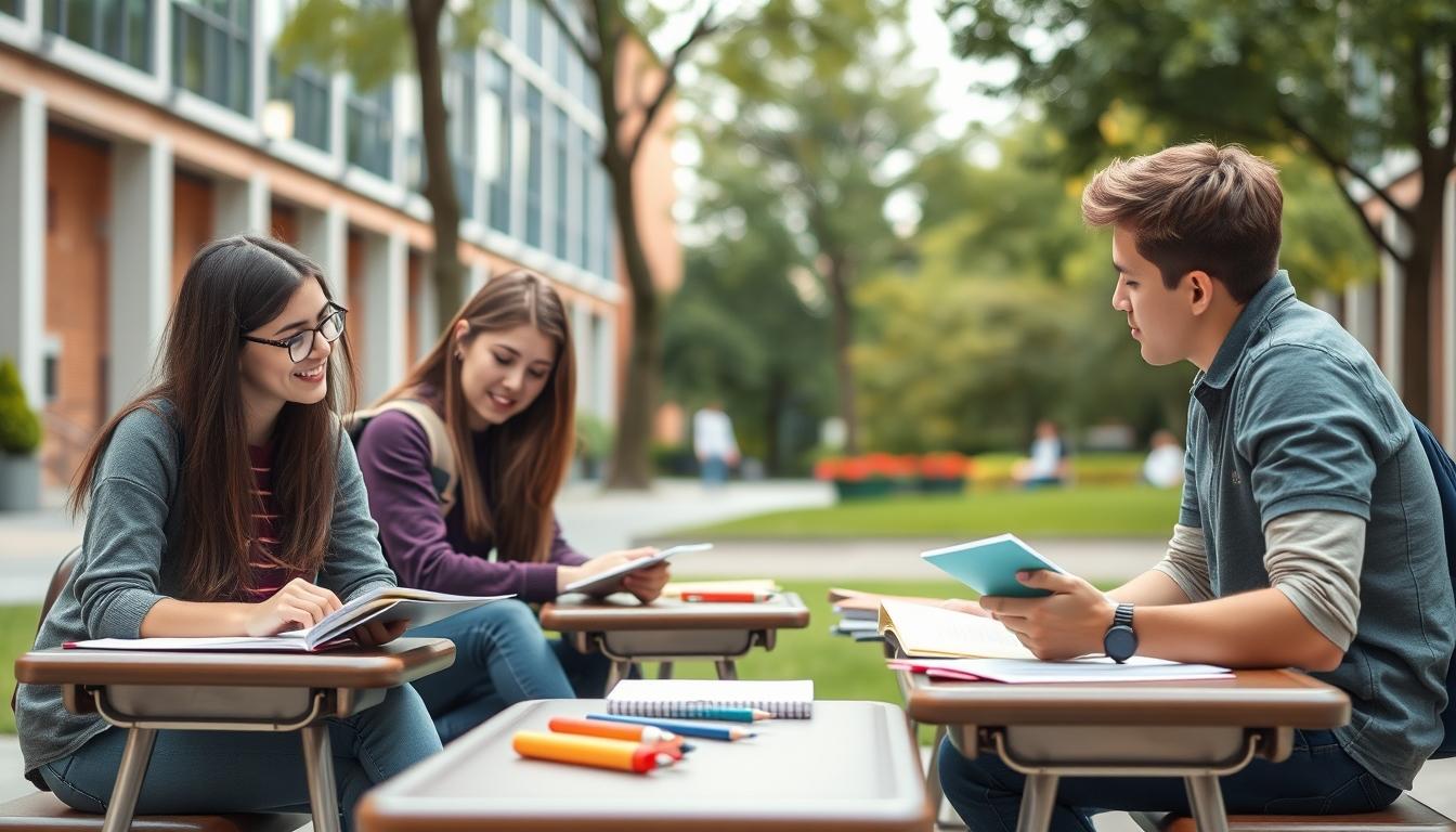 Modern university campus for students